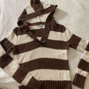 dELiA*s Striped Knitted Sweater with Buttons